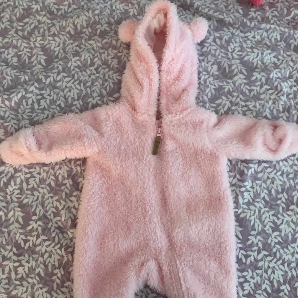 Newborn fur pink whole suit coat